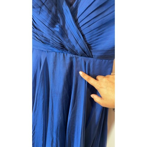 La Femme Royal Blue Formal Evening Gown Dress Size 6 Spaghetti Strap V-Neck - Picture 8 of 8